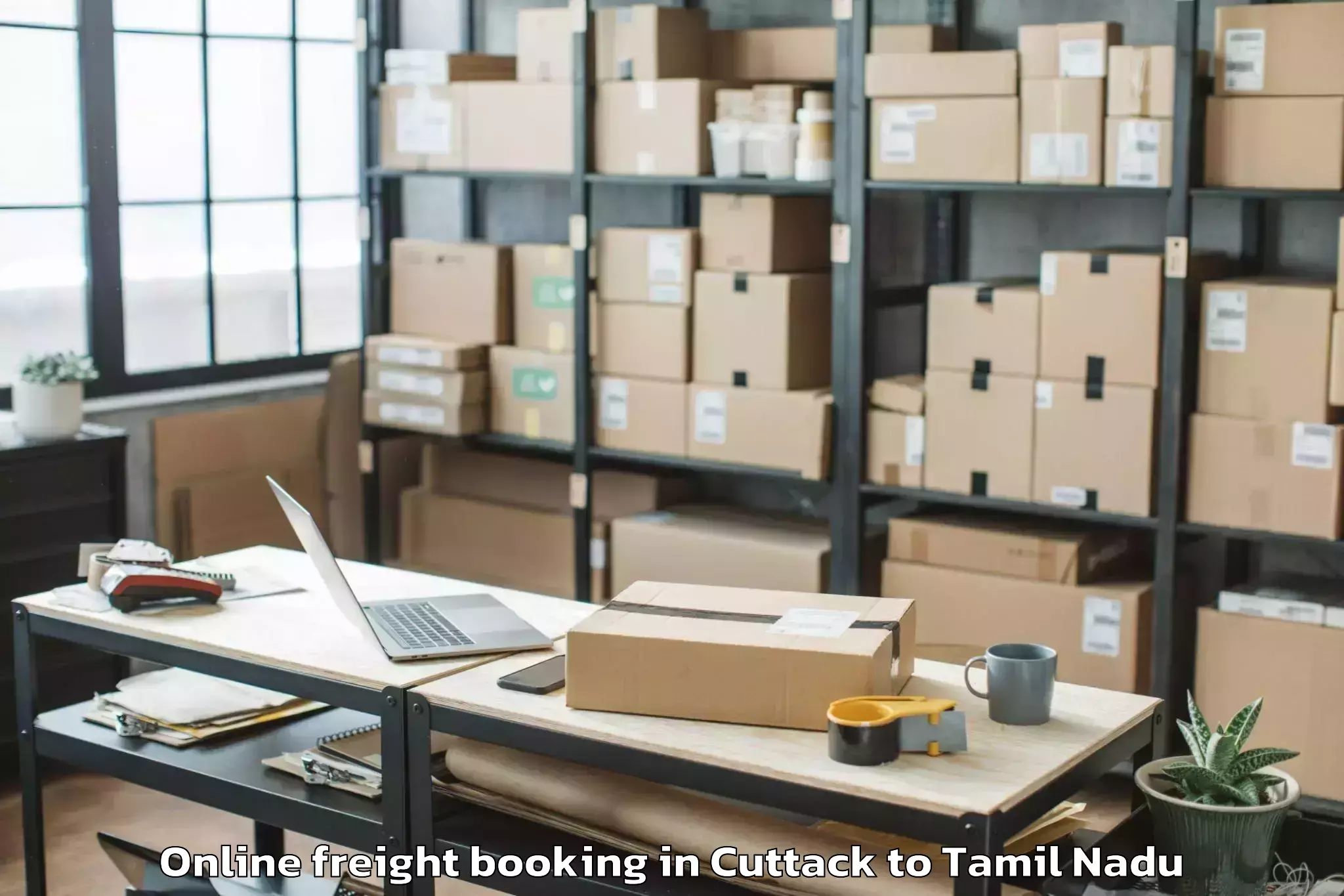 Professional Cuttack to Vettavalam Online Freight Booking